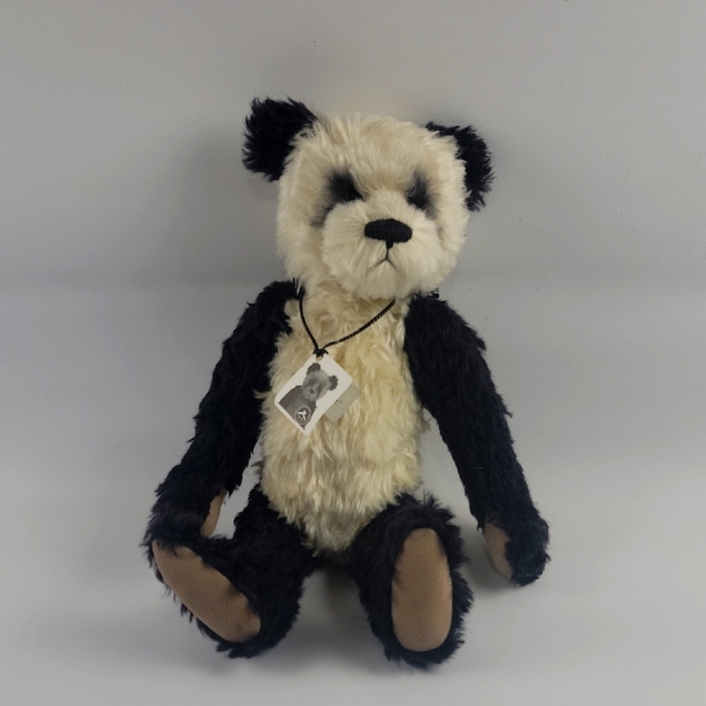 Olsen Designs Panda Mohair Original Artist Bear Hand Painted Glass Eyes DAR LING